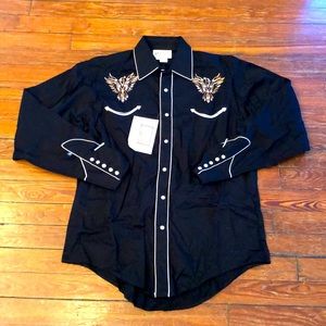 Rockmount Ranch Wear men’s size medium western shirt pearl snap button up NWT